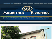 Tablet Screenshot of millrather-brauhaus.com